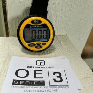 Optimum Time OE series 3 Event Timer and wristwatch.